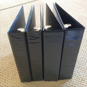 4 Black Binders
